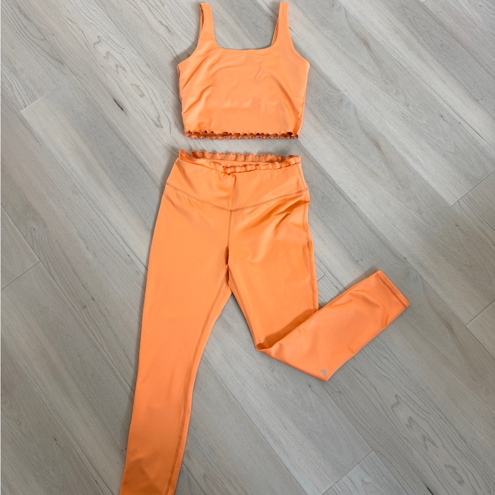 IVL Orange Pants & Crop Top Set